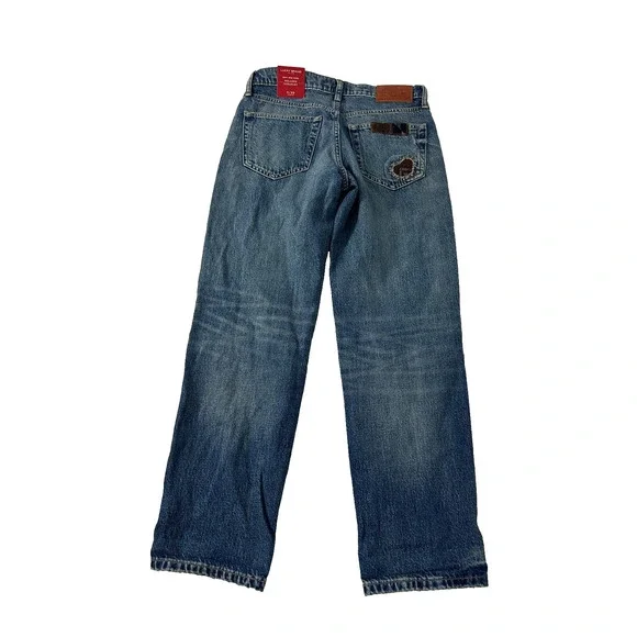 Lucky Legend Mid Rise Boyfriend High Bluff Patchwork Blue Denim Jeans Size 0/25